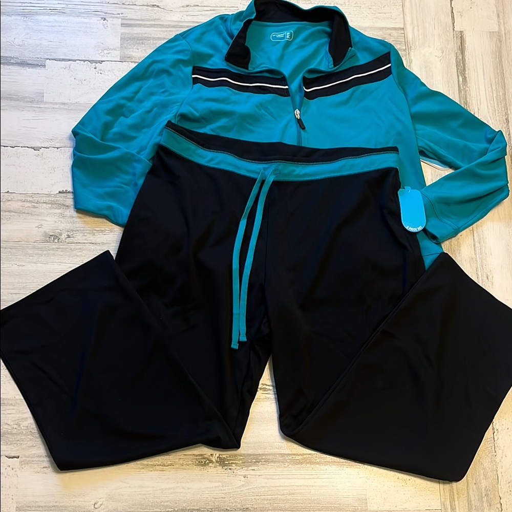 Be Inspired Blue and Black Track Pants for Active Comfort